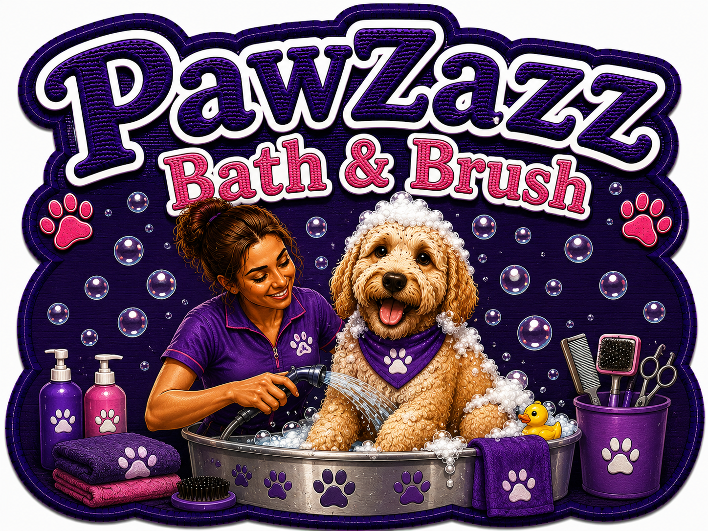 PawZazz Bath & Brush — professional dog bathing service
